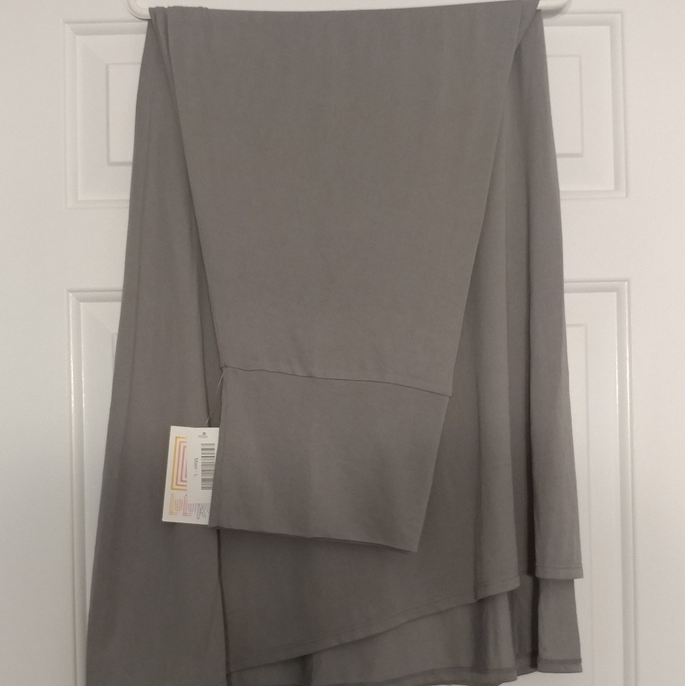 Lularoe Solid Grey Maxi Skirt